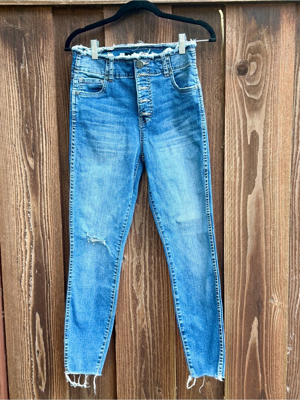 KUT from the Kloth Connie High Rise Fab Ab Ankle Skinny Jeans Button Fly 2